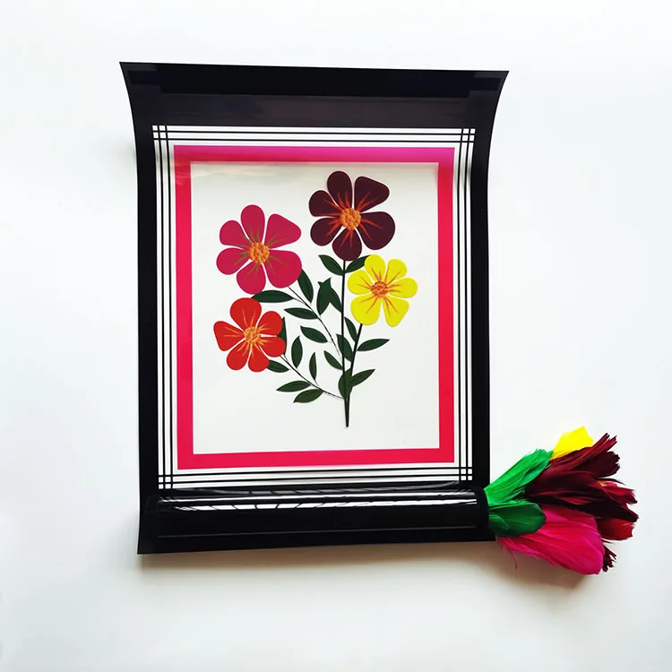 Amazing Picture Appearing Flower Illusion Gimmick Magic Flower jump Out From Picture Trick Prop Toy For Adult