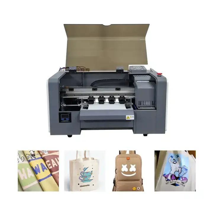 Gwin 7 Colors XP600 Dual head T-Shirt Printing Machine 30cm A3 DTF Printer with Powder Shaker and Dryer