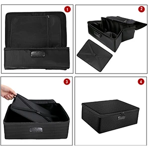 2022 Hard Type File Box With Lock Fireproof Document Box Collapsible File Organizer Box