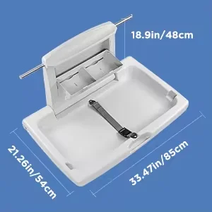 Commercial wall mounted horizontal baby diaper changing station portable