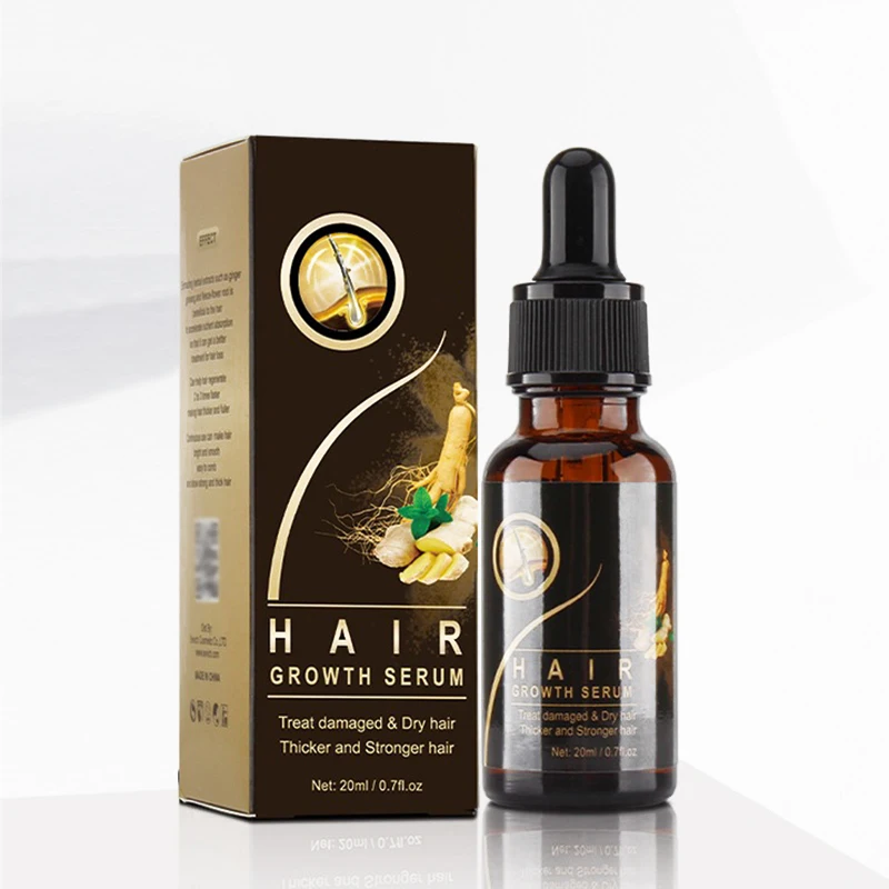Hair Care Treatment Serum Organic Natural Ginseng Essential Oil Promote Hair Growth Oil For Woman