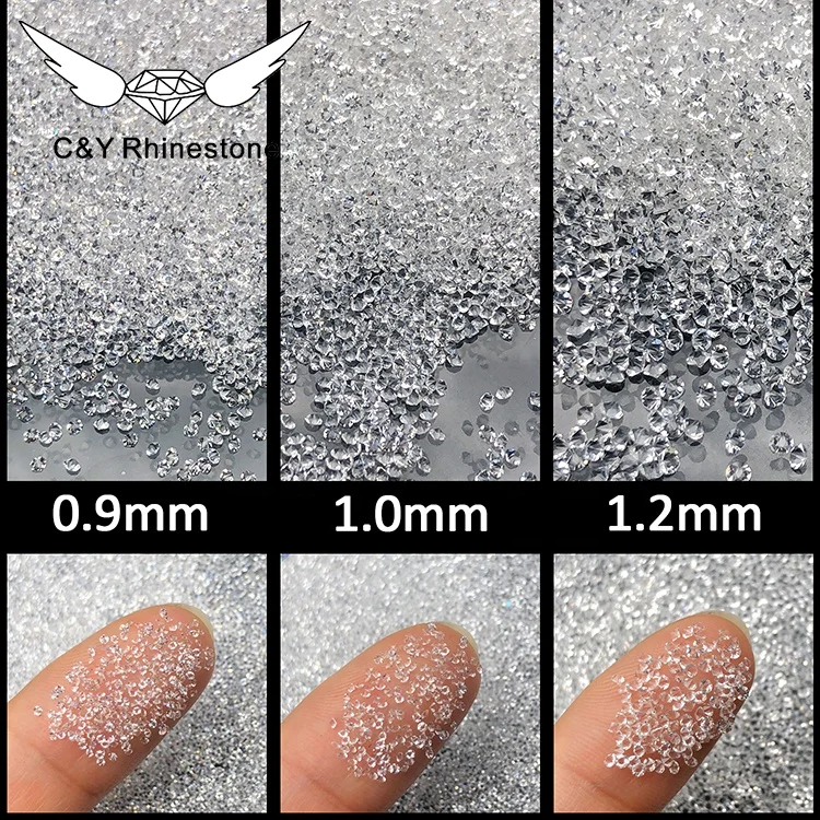 CY 1.2mm Crystal Pixie Dust High Quality Non HotFix Loose  Bulk Pointback Small Rhinestone