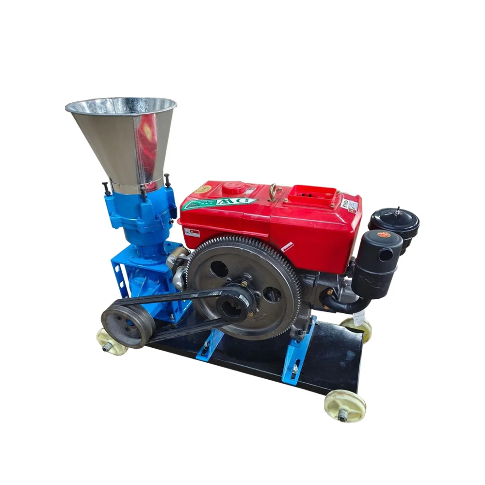 chicken sheep pellet machine diesel engine wood pellet mill 230 model poultry feed processing machines