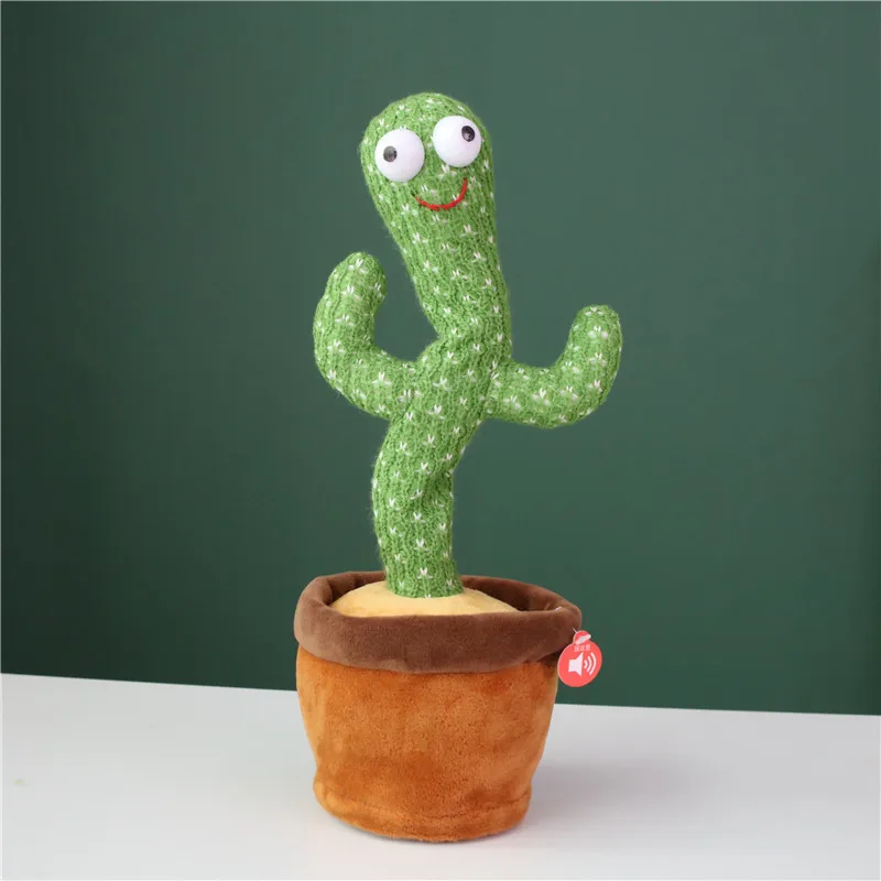 Rechargeable Electric Wholesale Talking Singing Recording And Glowing English Song Shake Dacing Catcus Arabic Cactus