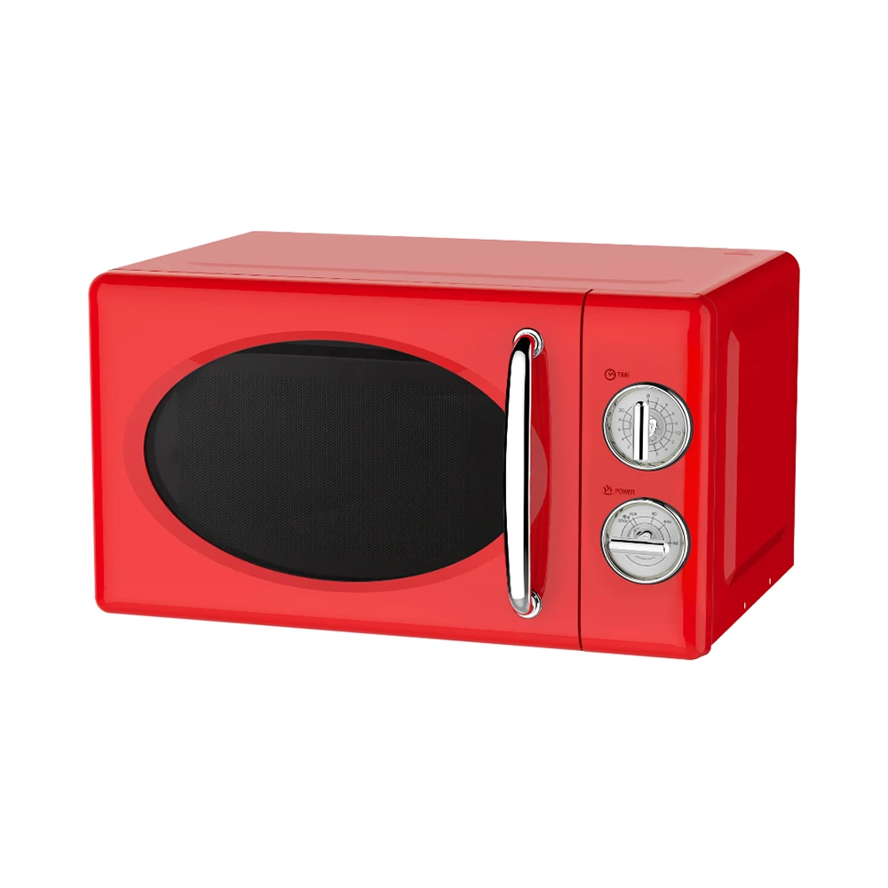 China Wholesale Cheap Price Kitchen Appliance 700w 20L Mechanical Retro Solo Colorful Electric Countertop Microwave Oven Home