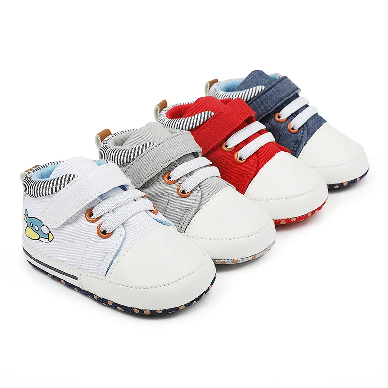 Newborn first walking prewalker shoes Soft Sole Baby Walking Shoes Canvas Toddler Shoes Boys Sneakers