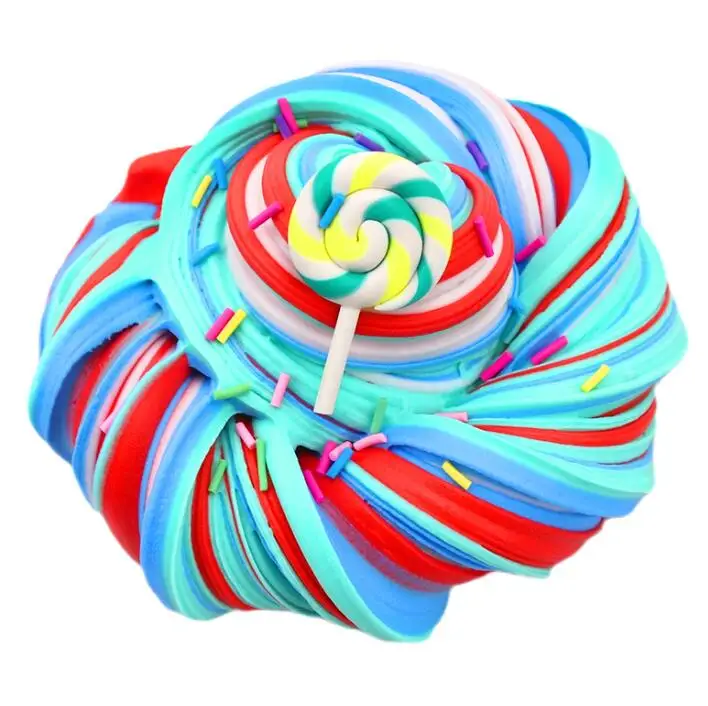 4pcs/set Doughnut Cotton Slime Sprinkles Charms Cloud Slime Soft Putty Slime Kiting