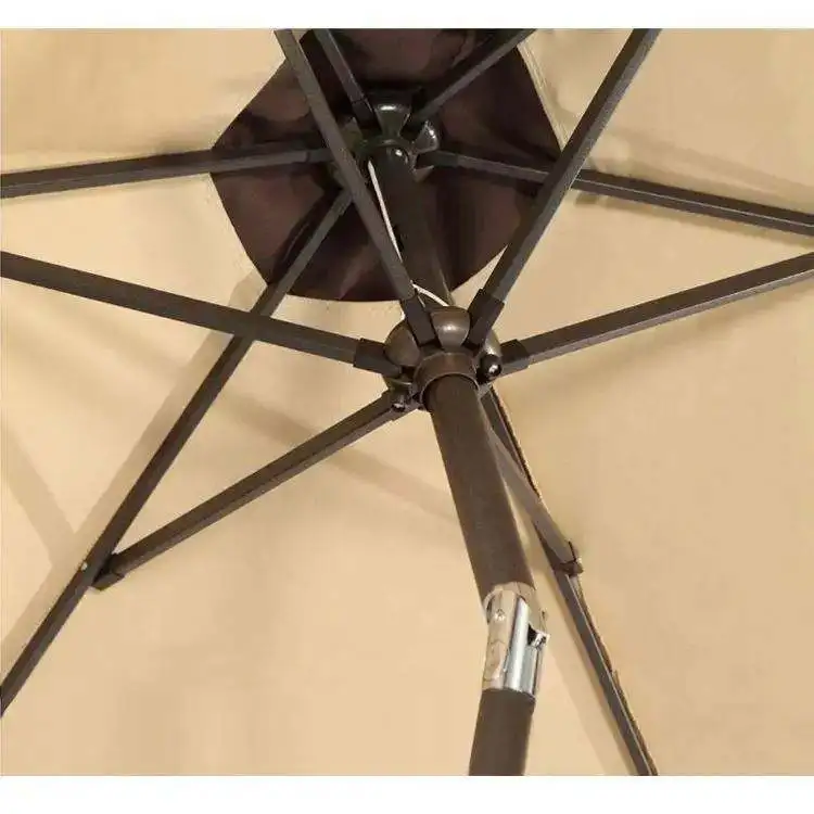 Customized LED Outdoor Umbrella Garden Sun Bleach Shaded Cantilever Parasol Patio Umbrella With Bases Parts