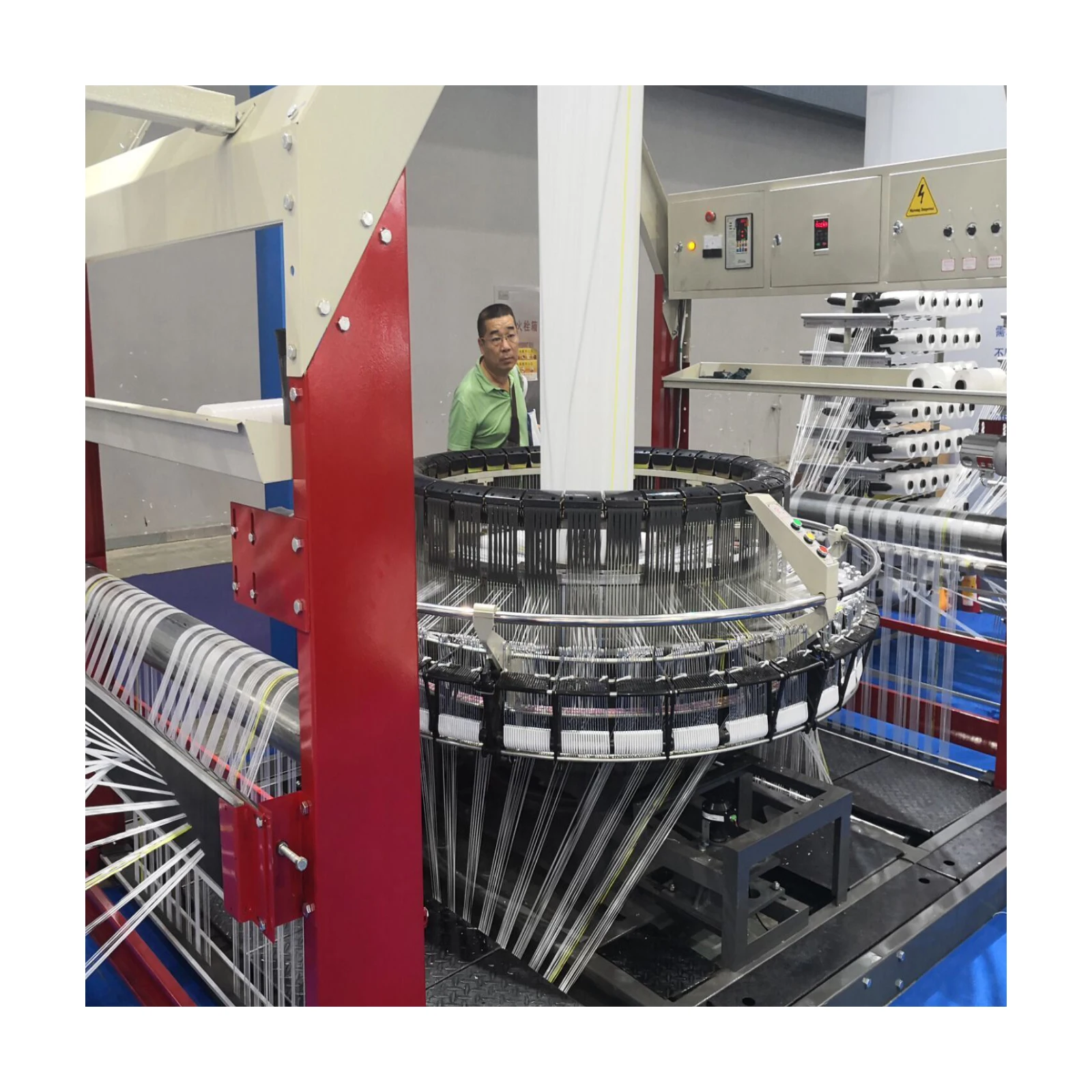 
Complete line of Big Bag Production Line Jumbo/Container/FIBC Bags/tarpaulins Eight Shuttle Circular Loom 