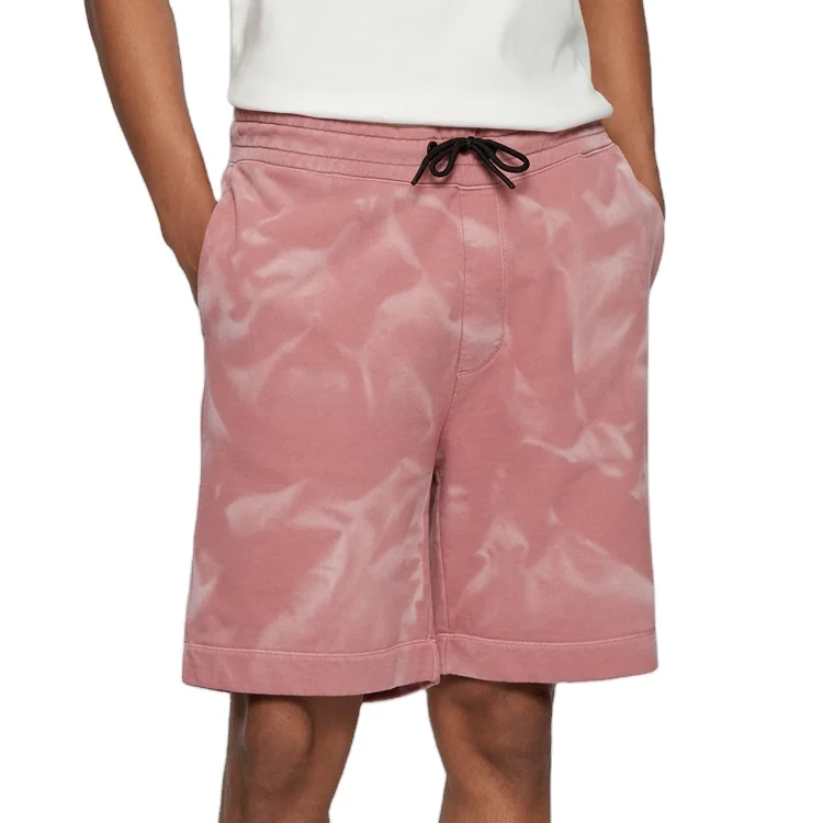 ODM Wholesale Fashion Tie Dye Comfortable Cotton Polyester Embroidery Logo Shorts For Men