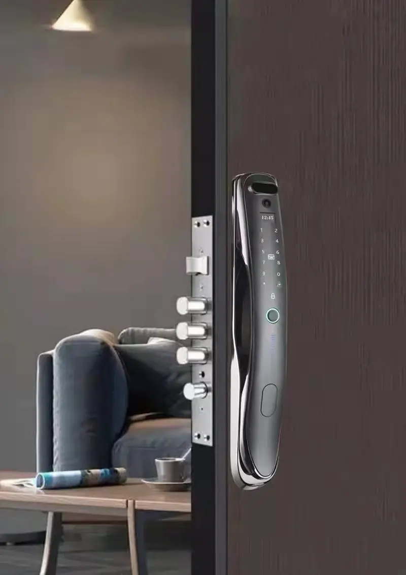 Hot Sale 3D Face LockDigital Door Lock With Camera Password Fingerprint Card Key With Video Intercom Funtion Lock For Home