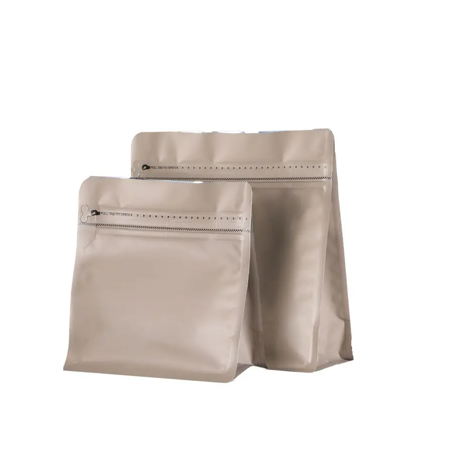 Wholesale aluminum foil coffee package flat bottom gusset 12oz one way valve custom printed coffee bag