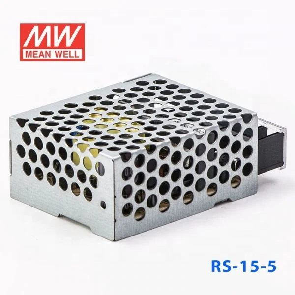 RS-15-5 ENCLOSED 15W 5V slim Mean well Single Switching Power Supply