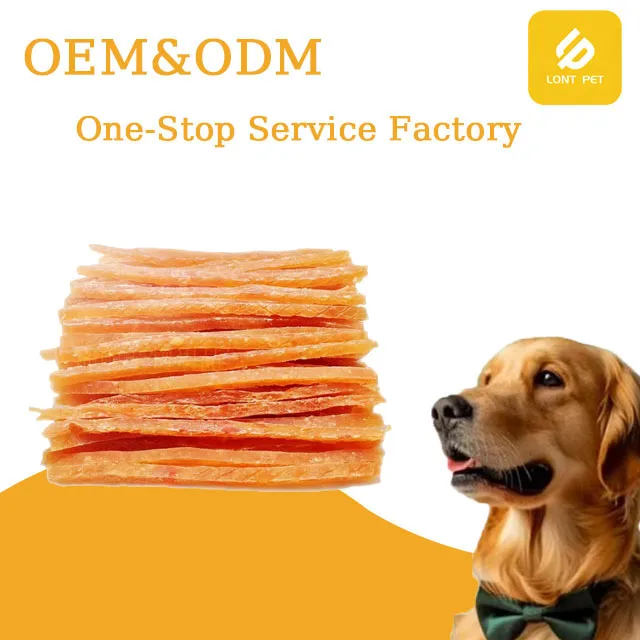 Factory Manufacture Organic Chicken Jerky Pet Treats Various Snack Strips with High Protein Nutrition Beef Taste Food Safe