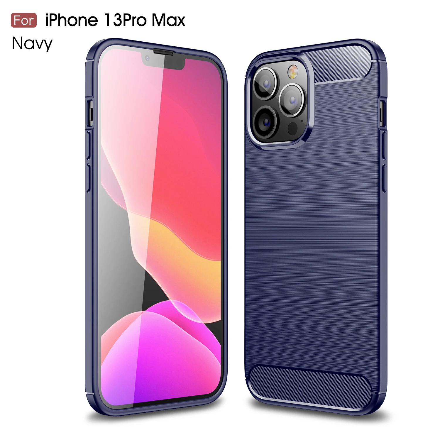  Flexible TPU Silicone Soft Carbon Fiber Anti-Scratch Shockproof Protective Case For iPhone 13 Pro Max Mini 12Pro