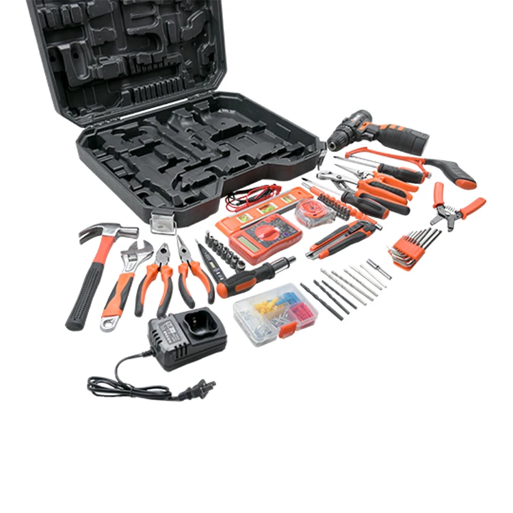 New Product  56-Piece Lithium Battery Two-speed Drill Set Drill Tool Kit Electric Tool Set Box