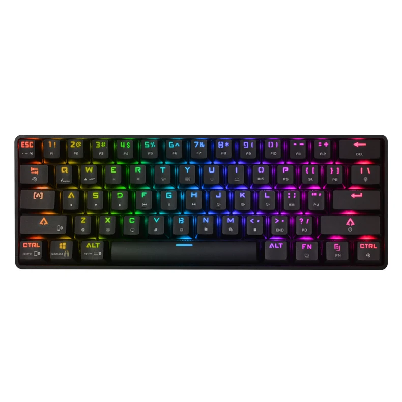 2021 Mini Wireless  RGB LED Backlit Computer Gaming MechanicalKeyboard For Smartphone