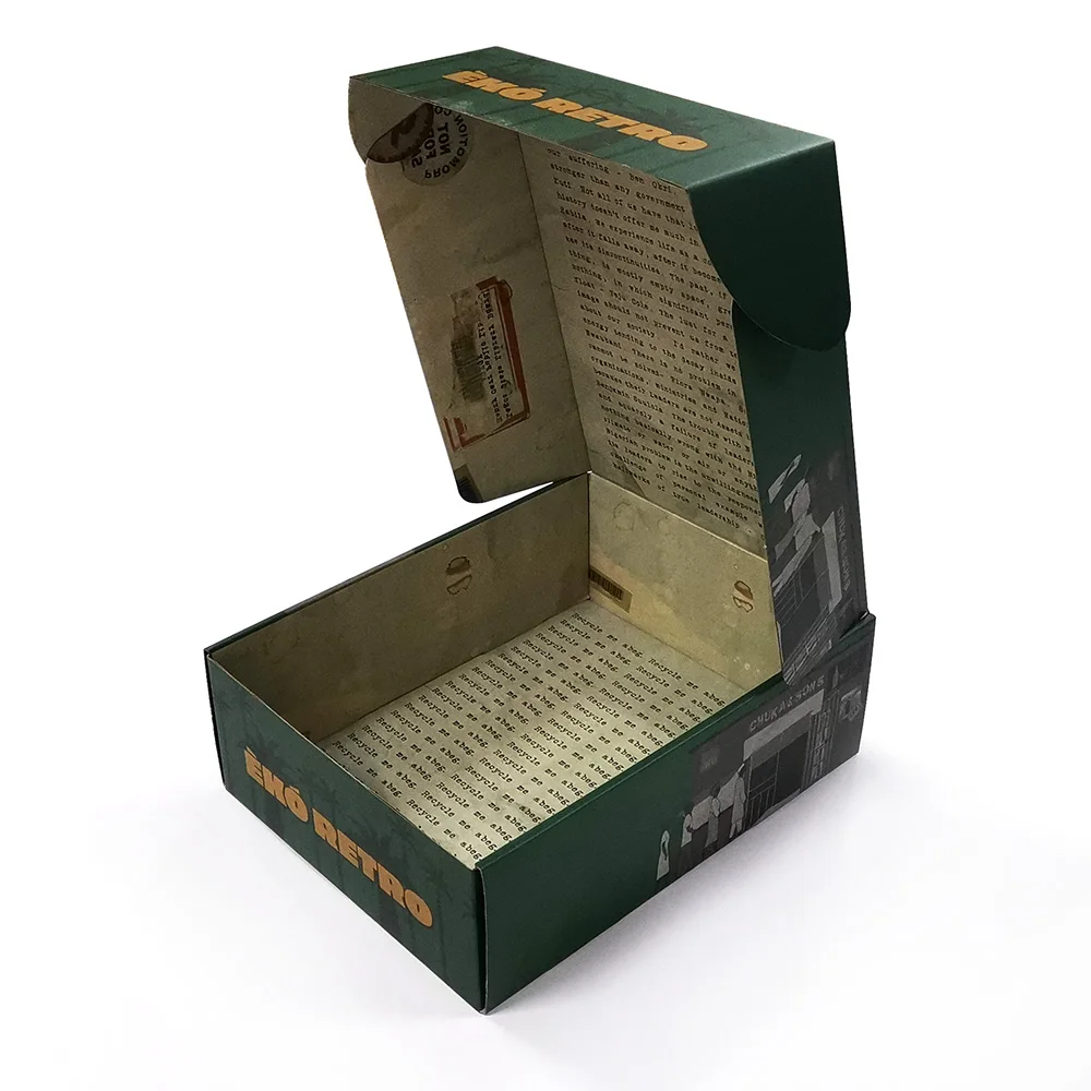 Wholesale Custom Logo Printed Kraft Paper Cardboard Corrugated Mailer Shipping Box packaging clothes luxury and extravergant