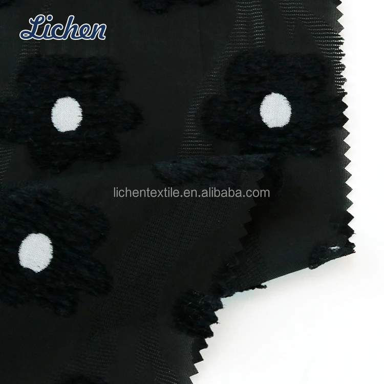 Горячая Распродажа, черный и белый цветочный узор, 50% полиэстер, 50% хлопок, удобная жаккардовая ткань для одежды