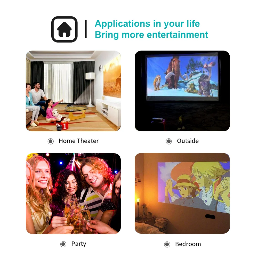 [OEM ODM дешевый проектор 720p] Новый ЖК-проектор 1080P поддерживаемый родной HD светодиодный проектор домашний кинотеатр кинопроектор