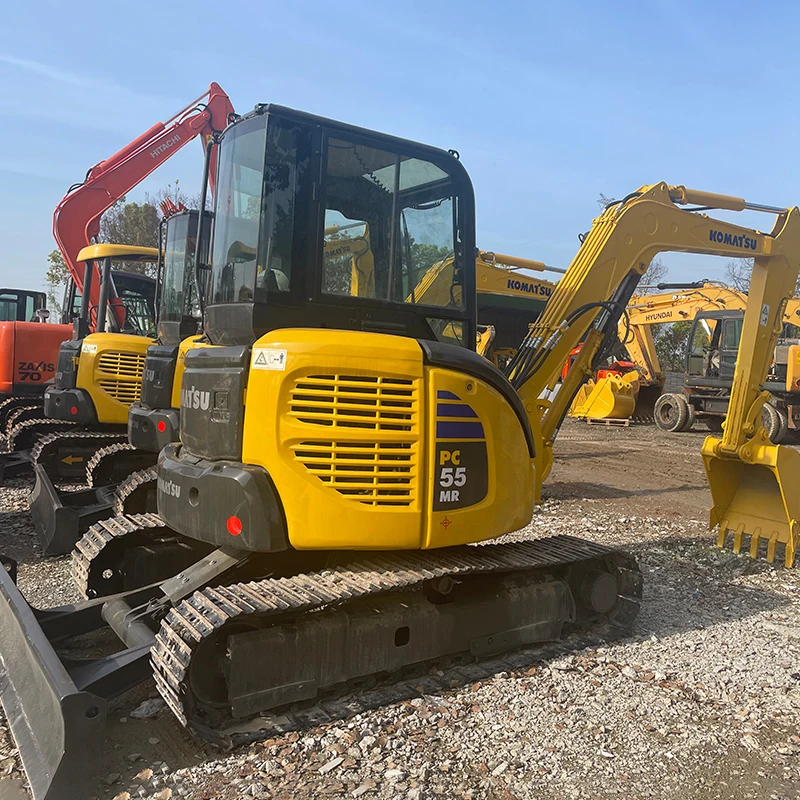 Komatsu PC55 PC55MR excavator used used Komatsu PC55MR crawler excavator with dozer blade Low price mini excavator for sale