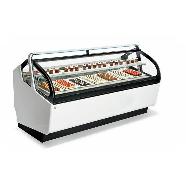 Prosky 8 10 12 14 Trays Small Commercial Ice Cream Cabinet Freezer Supermarket Ice Cream Display Showcase For Sale