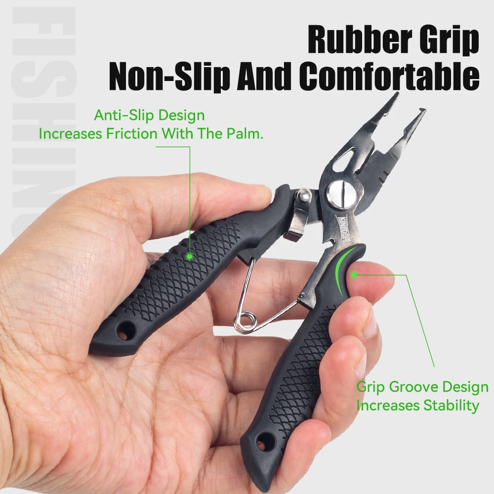 Kingdom Multifunction Fishing Plier Scissor Braid Line Lure Cutter Hook Remover Steel Fishing Tackle Tools for Sale