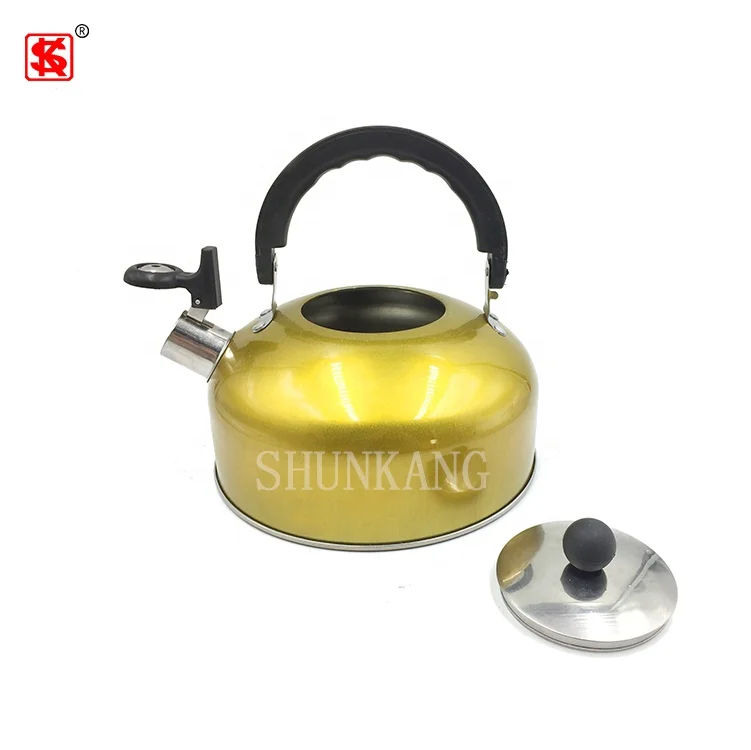 Cheapest Kettle Colorful  Stainless Steel Whistling Kettle Tea Pot Water Boiler Induction Kettle For Promotion Gift