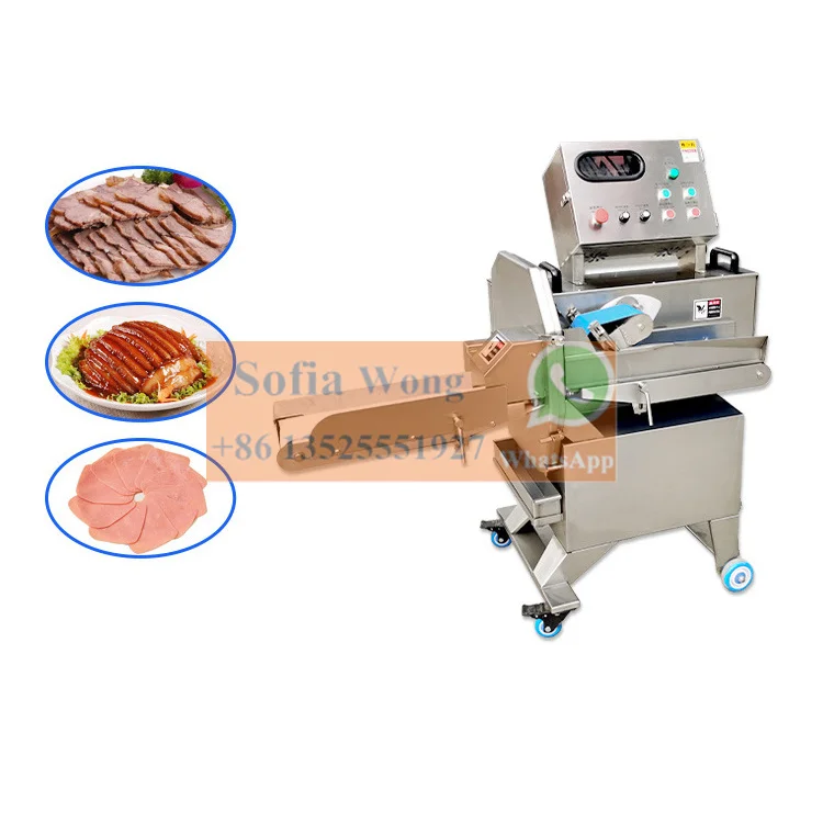 Electric Automatic Cooked Meat Bacon Sausage Slicer Slicing Machine Cutting Machine