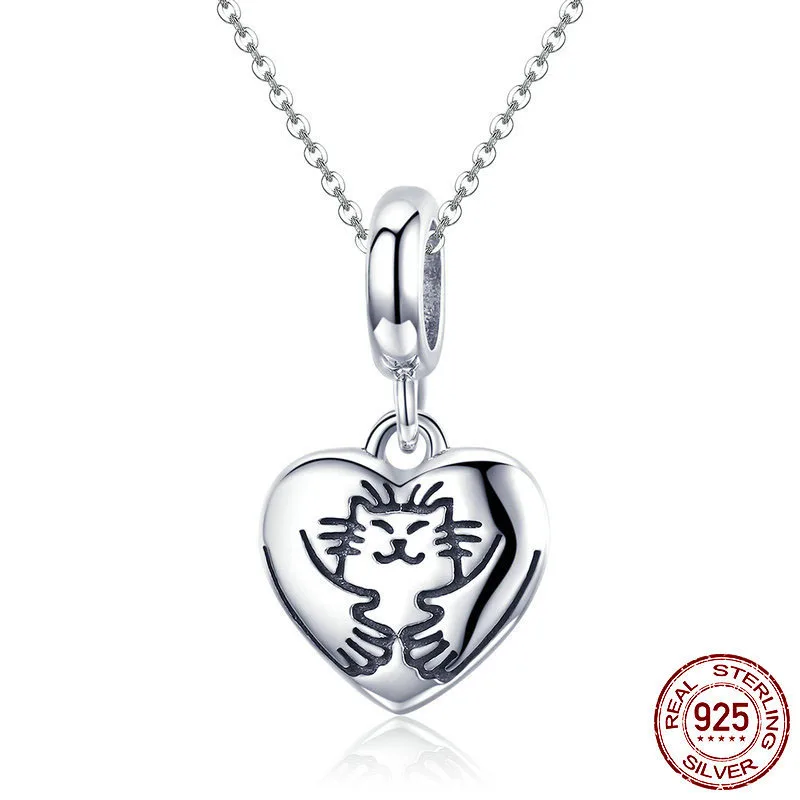 Jewelry Making Diy Bracelet Necklace Custom Designer 925 Sterling Silver Cute Cat Heart Zodiac Unique Charms
