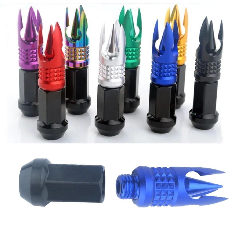 jdm Red Bullet Style Steel Wheel Lug Nuts For Wheel Rim M12X1.5 M12x1.25mm