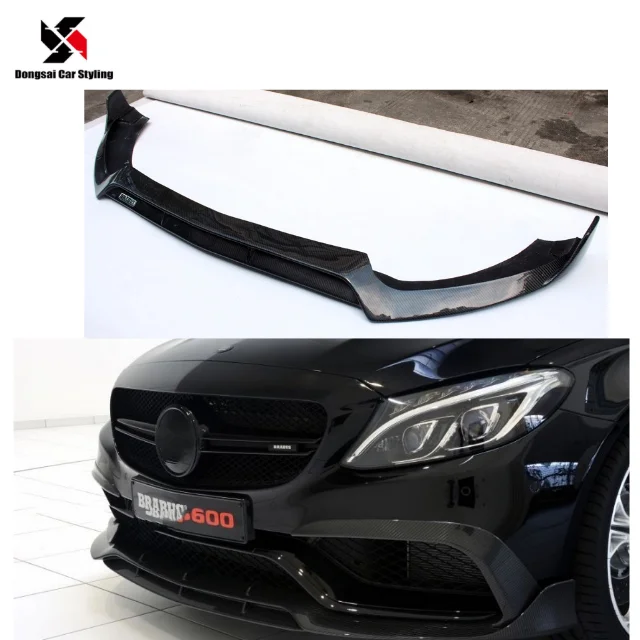 Высококачественная передняя губа для Benz W205 C63, пластиковая губа для переднего бампера Mercedes B Style W205