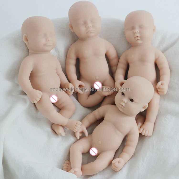 6 inch 15 cm unfinished reborn baby platinum solid silicone reborn doll full cute soft hot selling in store