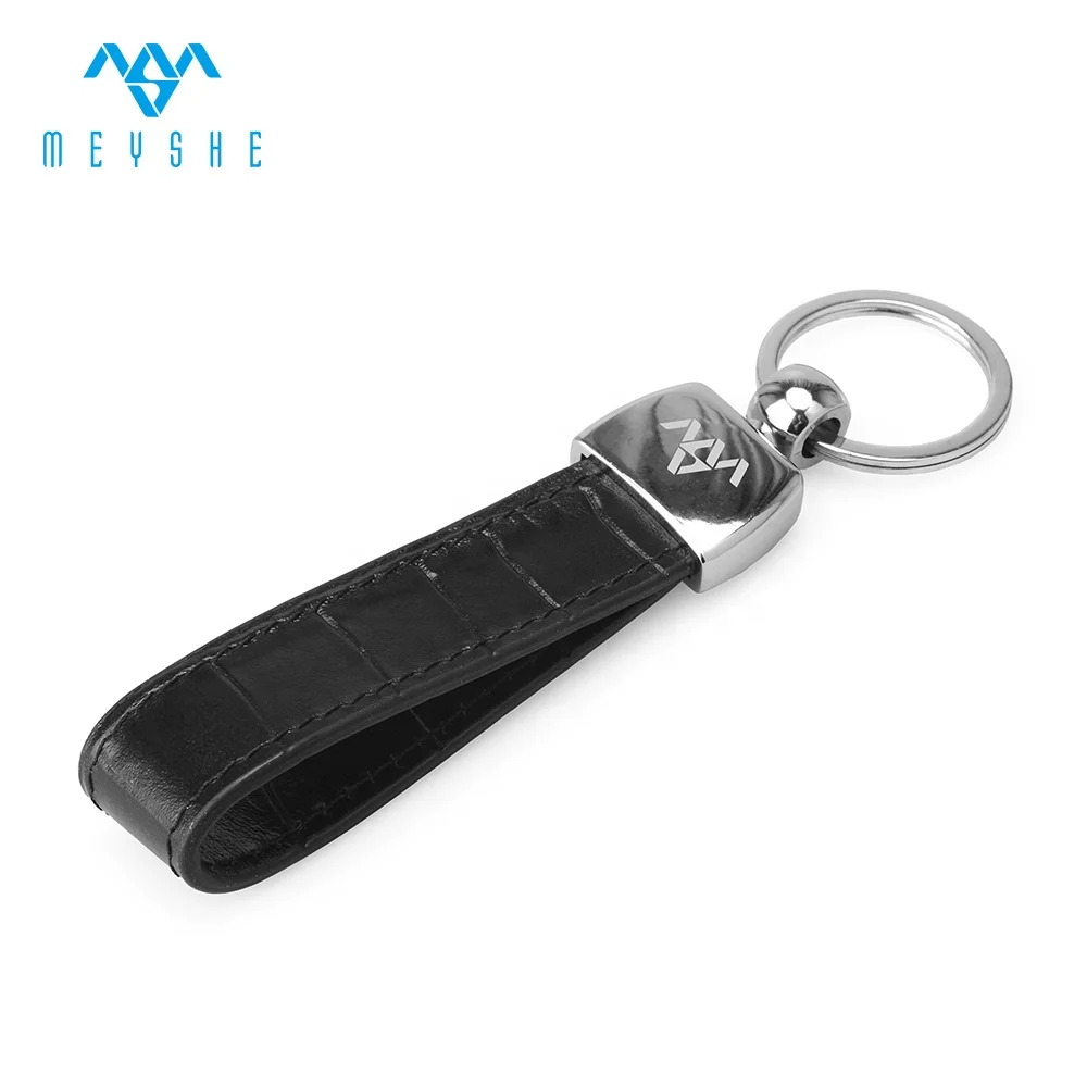 Customised genuine leather  luxury keychain holders with car logo
