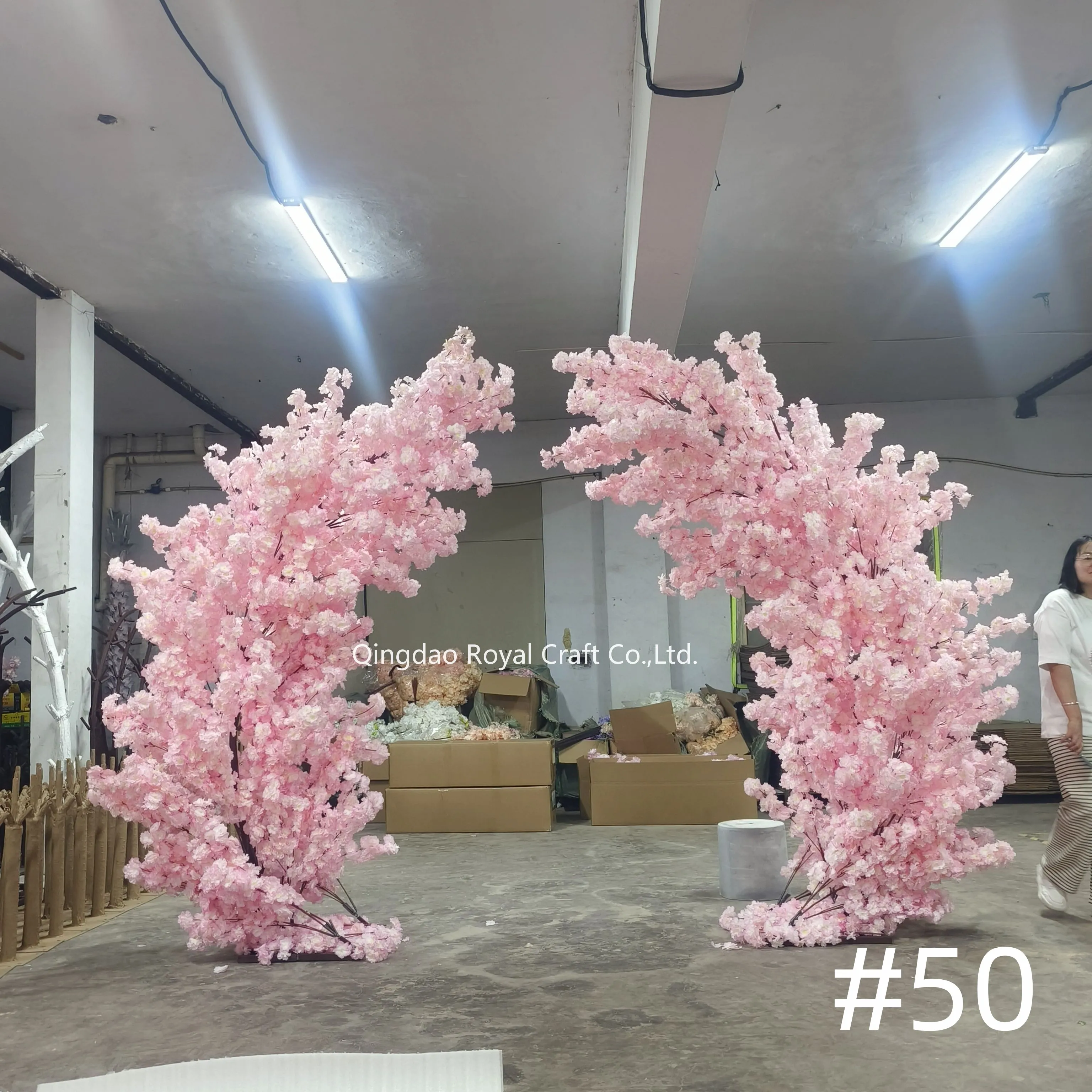 5ft 6ft 8ft Indoor White Pink Flower Willow Wisteria Wedding Centerpiece Tree Artificial Cherry Blossom Tree For Wedding