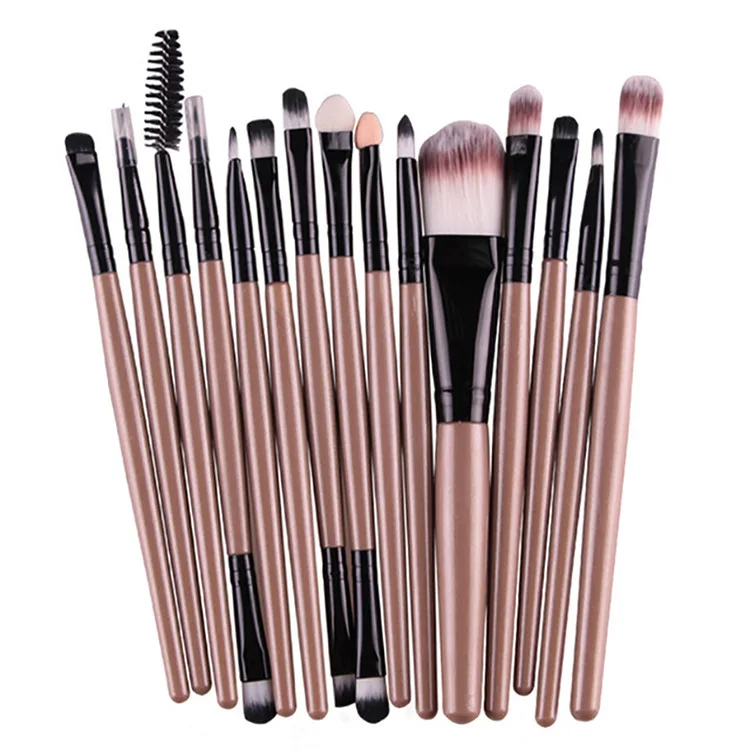 
15 pcs Cosmetic Brushes High Quality Foundation Makeup Brush Tool Black Colors 