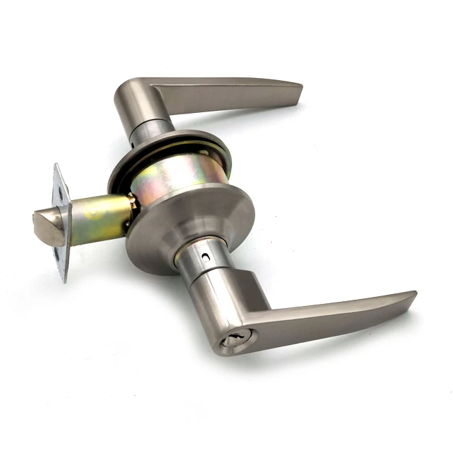 American heavy duty style toilet bathroom passage lock privacy latch wood door lock lever handle for interior doors