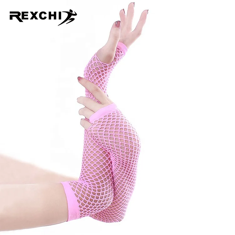 REXCHI 192823 Ceremonial Queena Satin Long Fish Net Driving Opera Wedding Bridal Evening Party Prom Costume Sexy Gloves Women