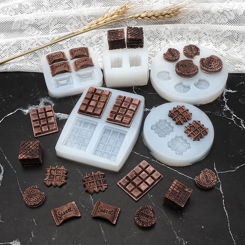 Chocolate shaped cake decoration mold sugar turned waffle wafer biscuit candy silicone mold