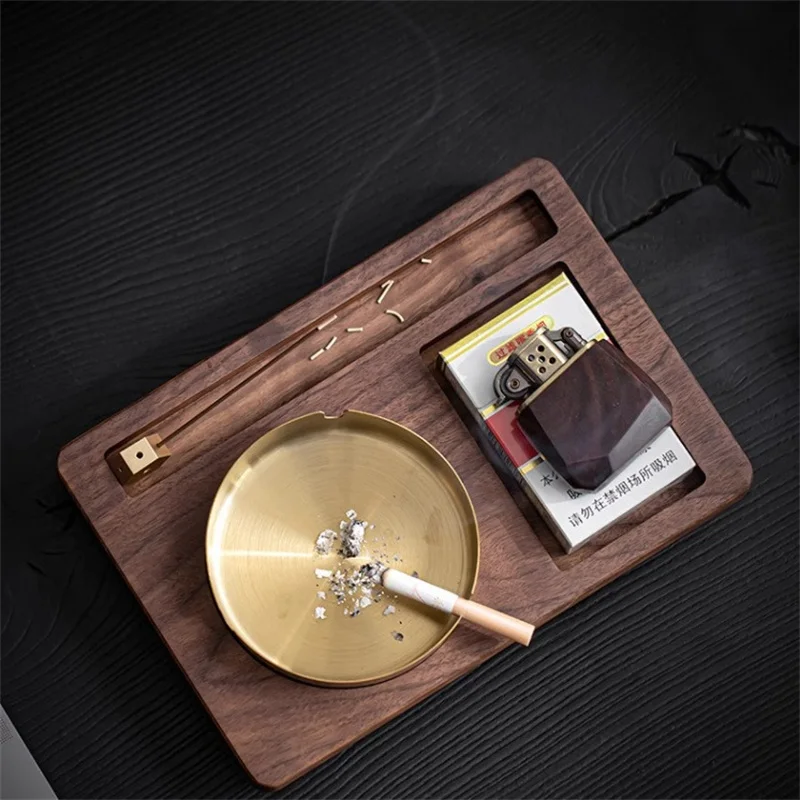 Wholesale Black Walnut Ashtray Black Walnut Whole Wood Teacup Holder And Jewelry Storage Box Storage Rack ashtray