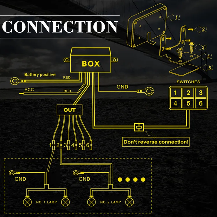 All-In-One With Harness And Label Stickers Green Backlit Led 12V Control Switch Panel Rv