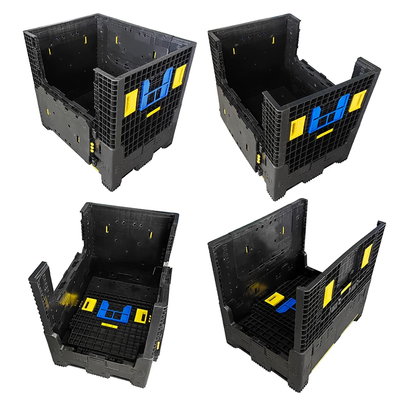 800*600*760Mm Customized Logistic Collapsible Pallet Boxes Recyclable Plastic Folding Shipping Grid Pallet Crates