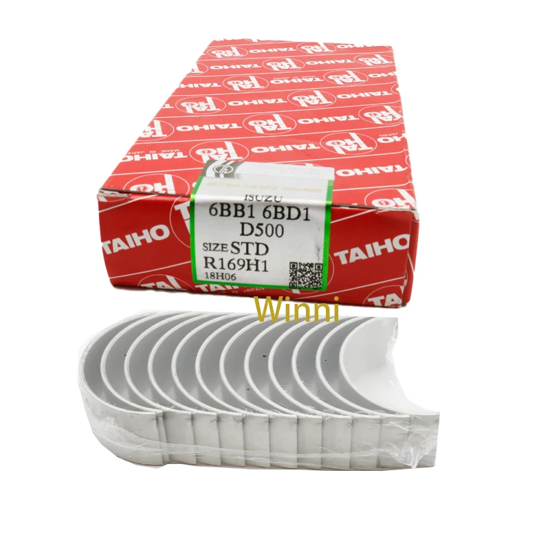 Genuine TAIHO R169  connecting rod bearing  Set STD  6BG1 for excavator diesel engine