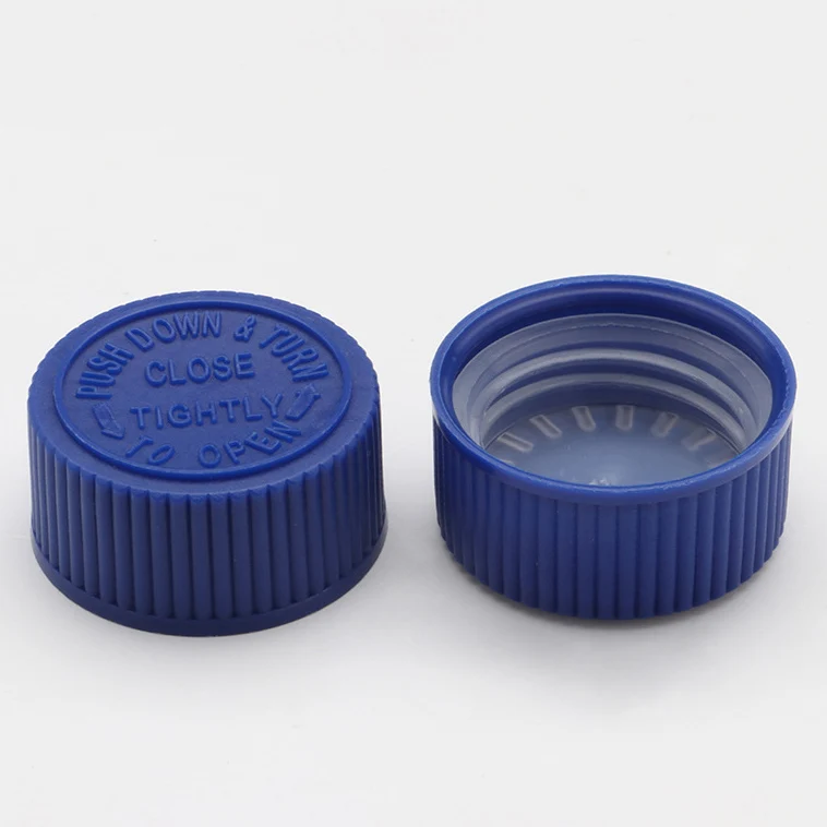20mm 24/410 28/410 Child Resistant PP Caps with heat induction Liners Pictorial Cap