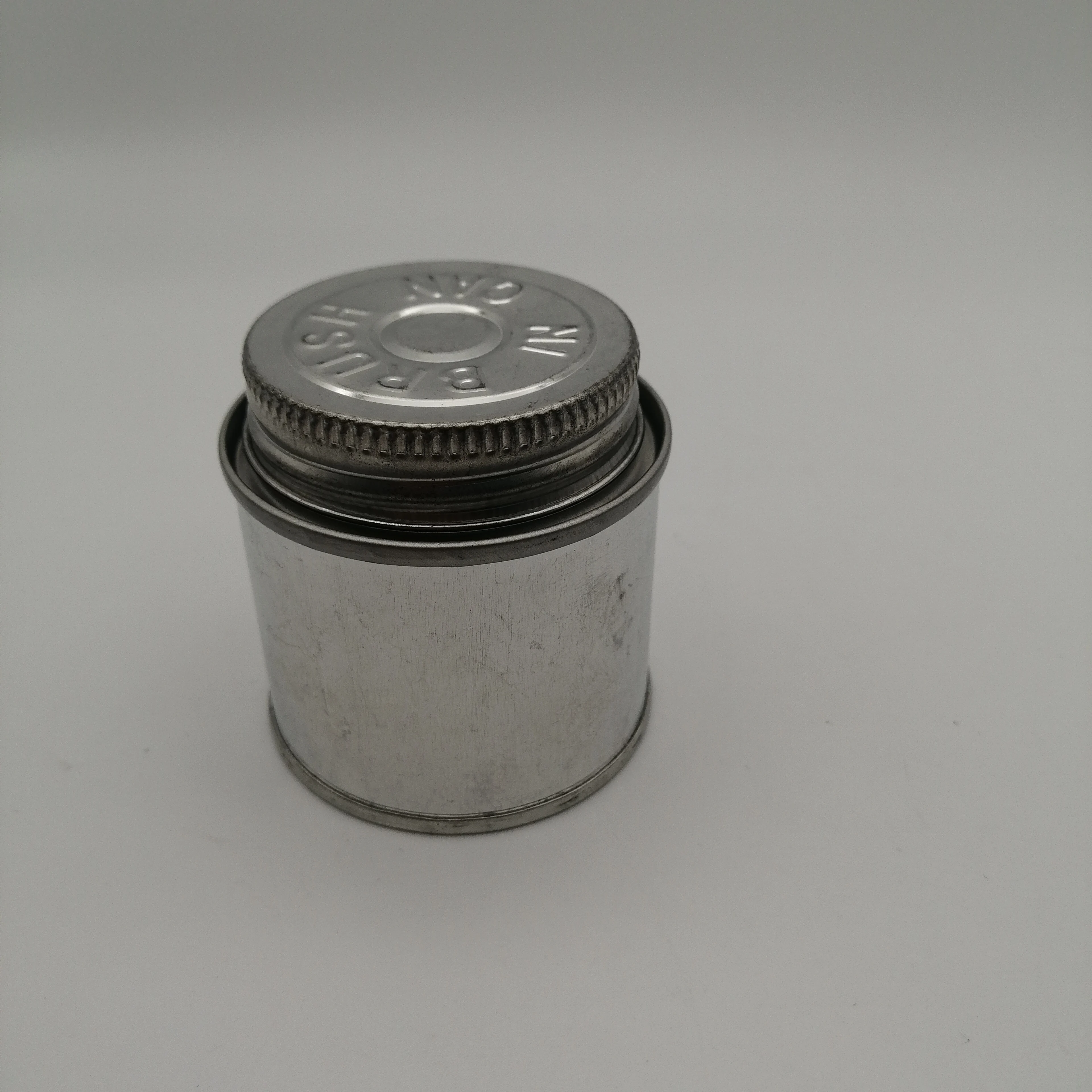 60ml 2oz PVC/CPVC/ UPVC Empty glue solvent cement metal can with dauber Brush