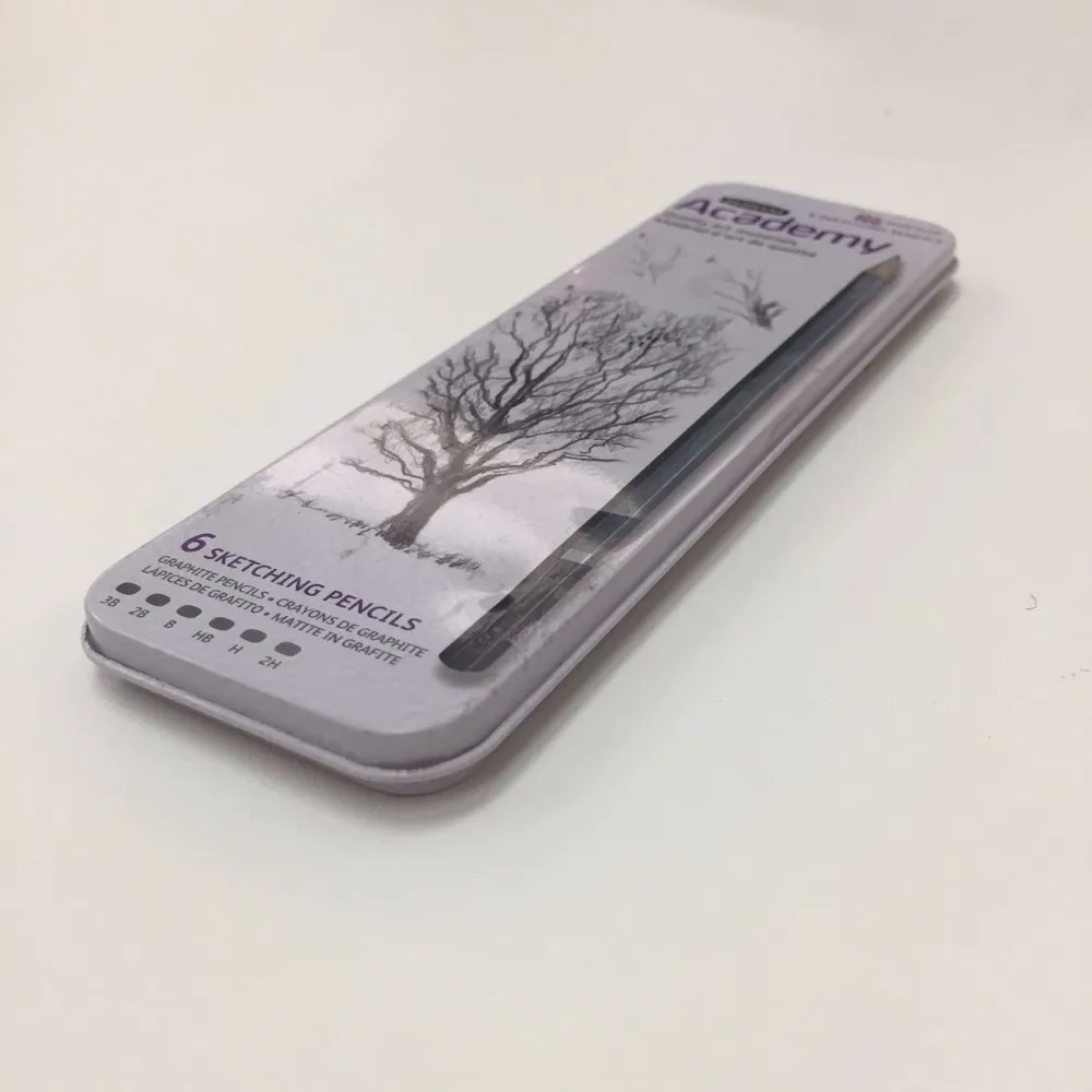 6 шт. металлический пенал с лотком