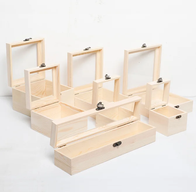 Деревянная подарочная коробка с логотипом на заказ упаковка деревянная крышкой