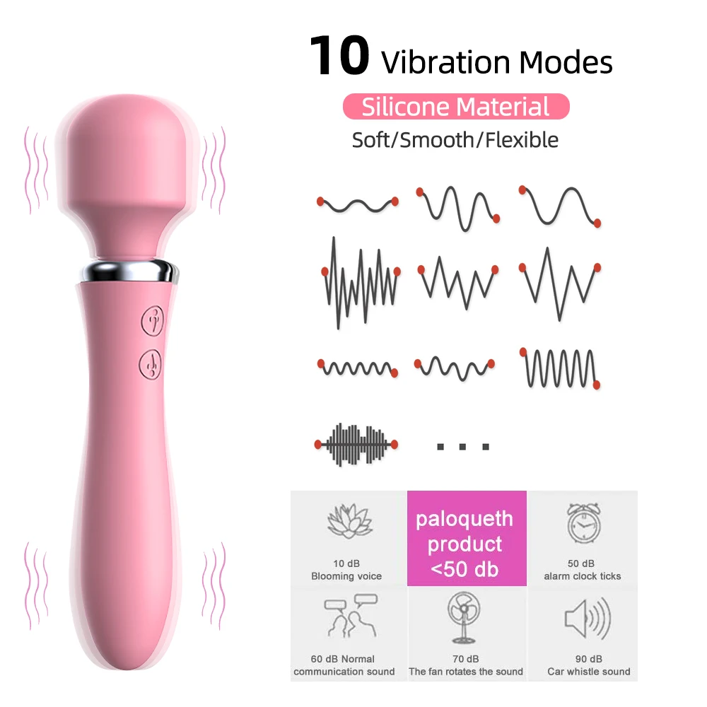 10 Mode Powerful Big Double Vibrators for Women massage Wand Body Massager Sex Toy for women Clitoris Female other Sex Products%