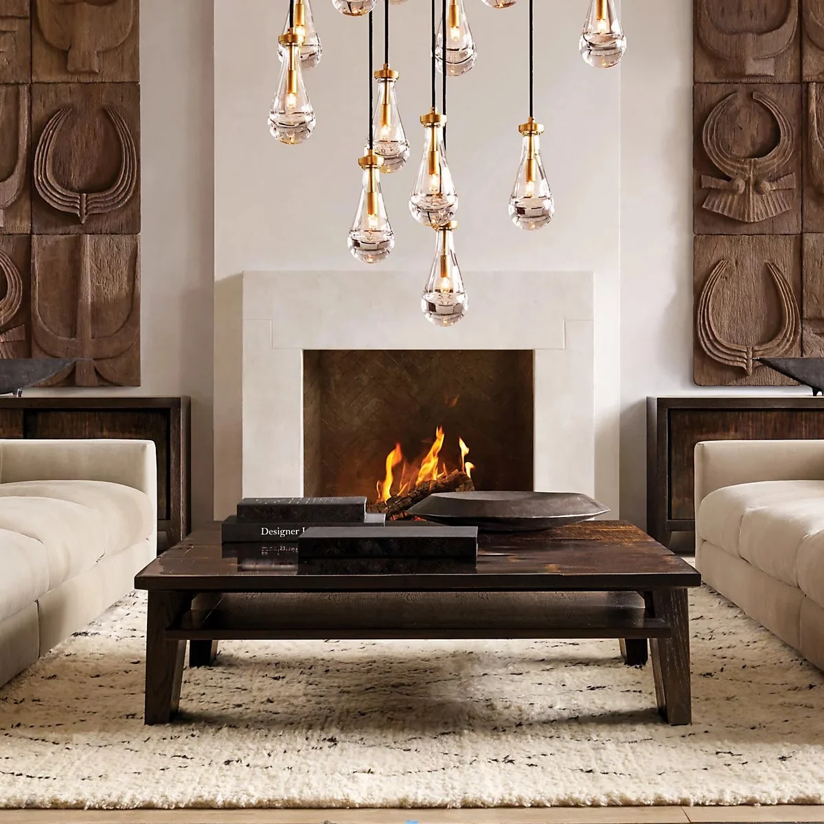 Modern Industrial Rain Drop Pendant Light Chandelier With Unique Glass Shade For Kitchen Island Living Room Bedroom Dining Room