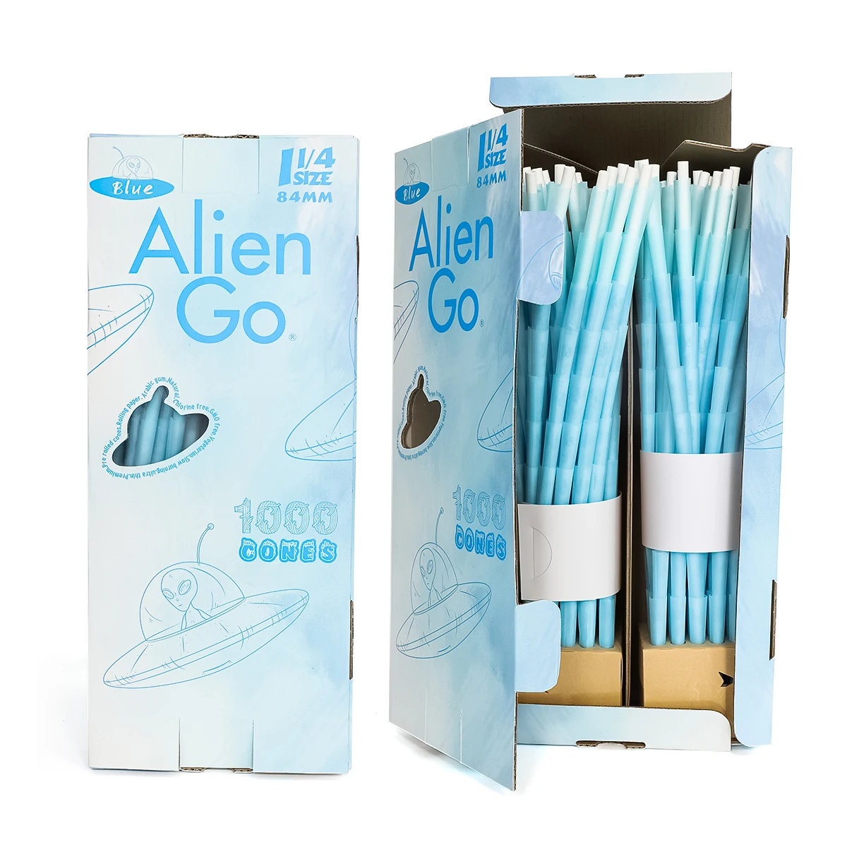Pre Roll Cone Blue Wholesale Stock Custom Smoking Papers Cones for Smoking Rolling Paper Logo Filter tip Cigarette  Gift Store